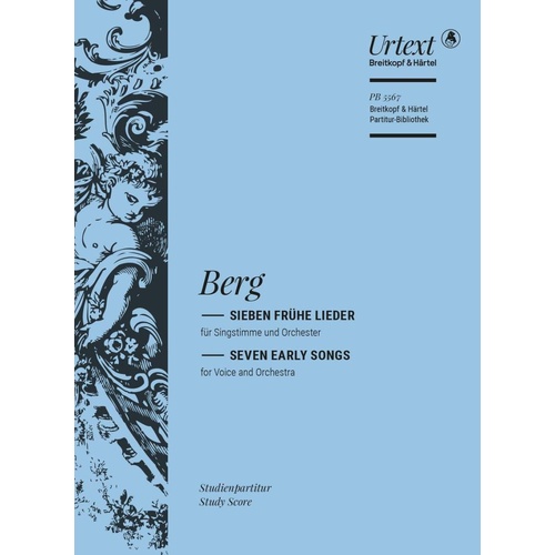 Berg - Seven Early Songs Voice/Orchestra Study Score