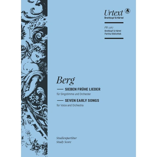 Berg - Seven Early Songs for Voice/Orchestra Study Score
