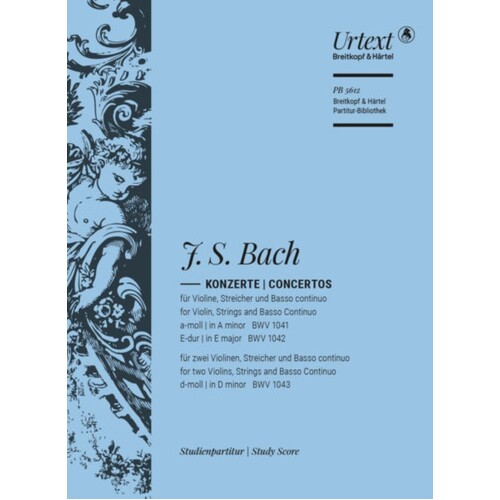 Violin Concertos Bwv 1041/1042/1043 Study Score Book