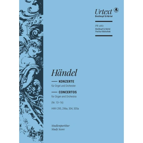 Handel - Organ Concertos HWV 295-296A-304-305A Study Score by Koopman