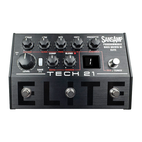 Tech 21 SansAmp Programmable Bass Driver DI Elite PBDR-EL