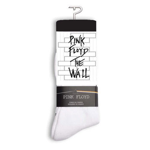 Perris Licensed Pink Floyd "The Wall" Large White Crew Socks (1 Pair)