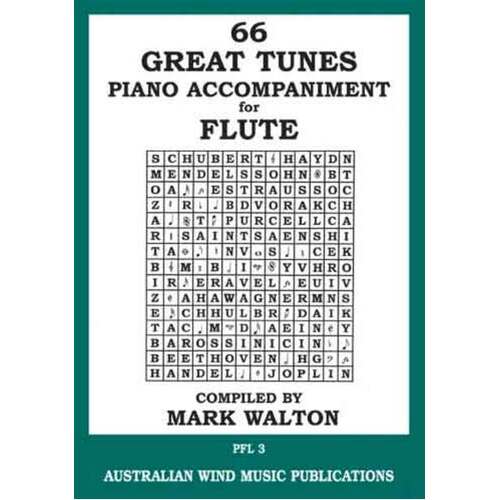 66 Great Tunes Flute Piano Accompaniment (Softcover Book)