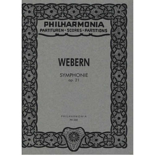 Symphony Op 21 Study Score by Universal Edition for Orchestra