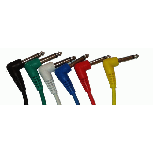 UXL 6-Pack 1ft Patch Cable with Right Angle Plugs