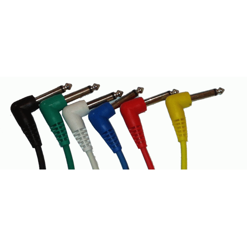 UXL 6 Pack 1ft Patch Cable with Right Angle Plugs