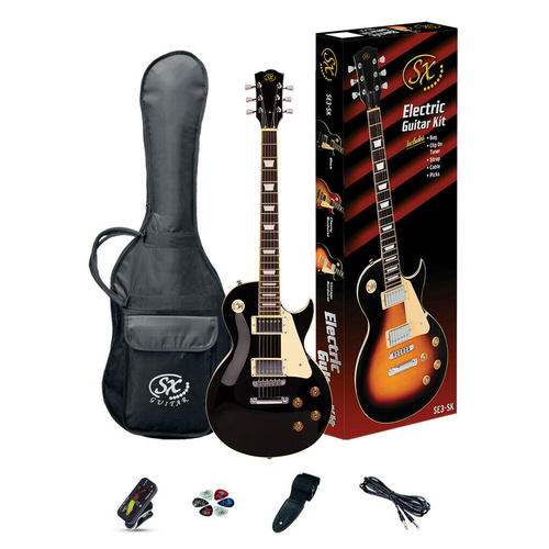 Essex Beginners LP Style Electric Guitar & Amp Pack Black