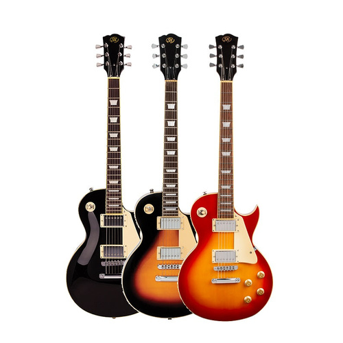 SX PKSE3SK LP-Style Electric Guitar Pack with Amplifier, Tuner, Gig Bag, Strap, Picks, Lead, and UPlay Guitar Guide
