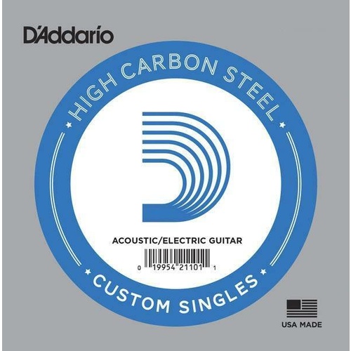 10 x D'Addario PL010 Single Plain Steel .010 Acoustic or Electric Guitar Strings