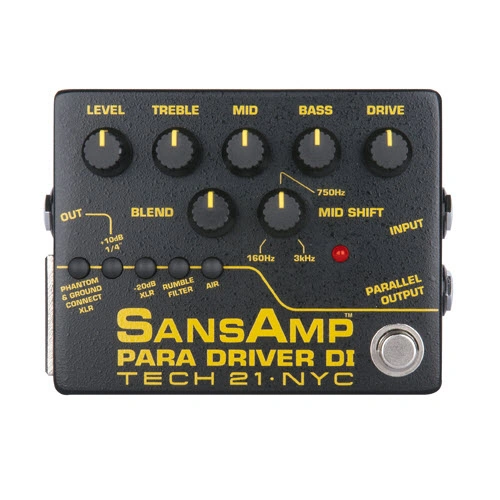 SansAmp Para Driver DI V2 with Rumble Filter and Air - Acoustic, Electric, Bass Guitar Preamp and DI