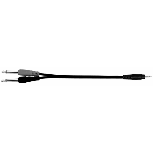 UXL 2 Meter 3.5mm Stereo Jack to 2x Mono 6.3mm Jacks