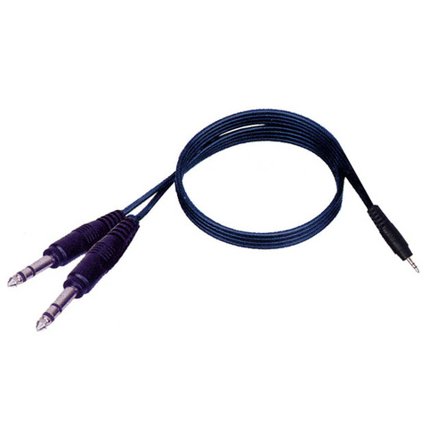 UXL AUDIO 01mtr 3.5 Stereo Jack To Two 6.3 Stereo Jacks