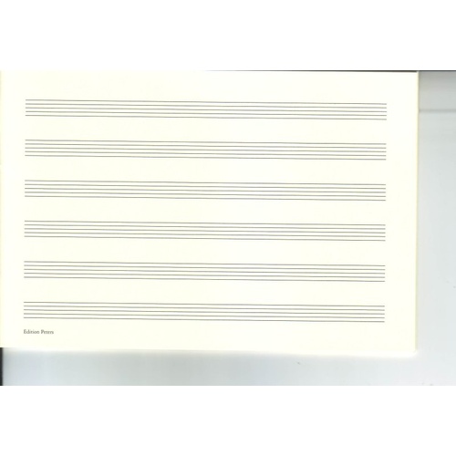 Peters Music Writing Book 6 Stave 32 Pages