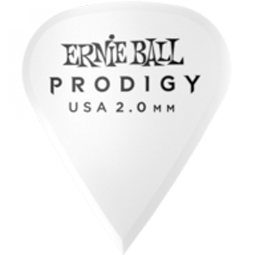 Ernie Ball 9341 Prodigy Picks Sharp 2.0mm White (6 Pack)