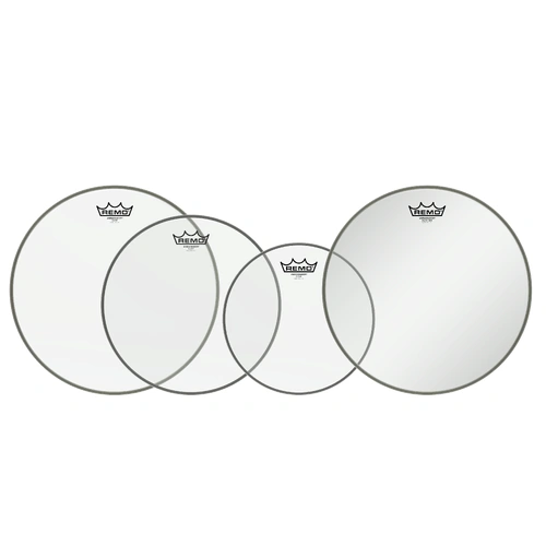 Remo ProPack Ambassador Clear Fusion Drum Head Set (10", 12", 14" + 14" SA Hazy Snare)