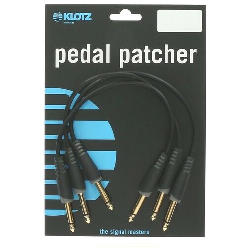 Klotz PP-JJ0030 Pedal Patch Cables 30cm - Straight Plugs - 3 pack