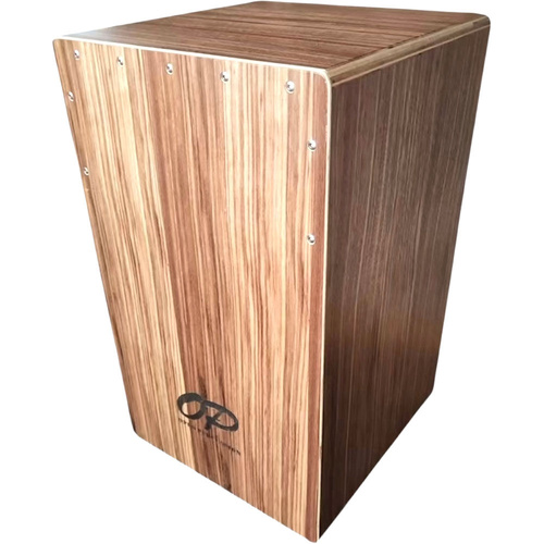Opus Percussion Zebrawood Cajon with Deluxe Carry Bag
