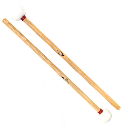 Percussion Plus Timpani Mallets - 32mm Head, 380mm Length, Soft Wood Core, Oak Handles, Sold as a Pair