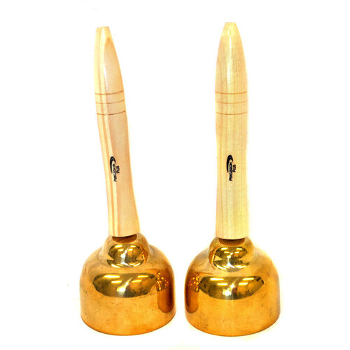 Percussion Plus Hand Bells Set with Wooden Handles - 2 Metal Bells