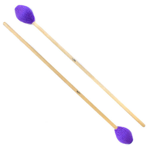 Percussion Plus Marimba Mallets - 40mm Head, 406mm Length, Maple/Rattan Handles, Sold as a Pair