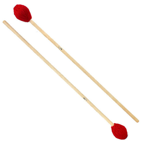 Percussion Plus Marimba Mallets - 36mm Head, 400mm Length, Maple/Rattan Handles, Sold as a Pair