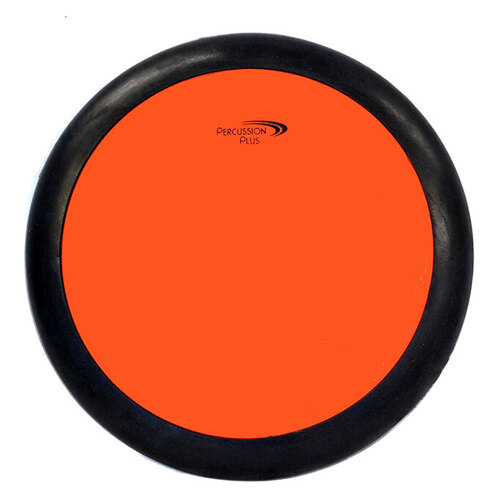 Percussion Plus 8" Round Drum Practice Pad with Gel-Like Surface and 8mm Thread for Stand