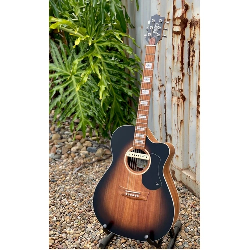 Pratley Ash Grunwald Signature OM Cutaway Acoustic Guitar - Solid Blackwood Vintage Burst