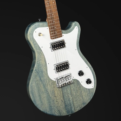 Pratley DVR Single Cutaway Solid Qld Blue Fig Body Electric Guitar Denim Blue [PRDVR-22-DB]