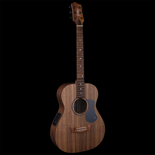 Pratley Classic Series Mini OM Acoustic Guitar - Solid Blackwood Top and B/S, Queensland Maple Neck, AA Grade Johnstone River Teak Fretboard, PRM-SNCE