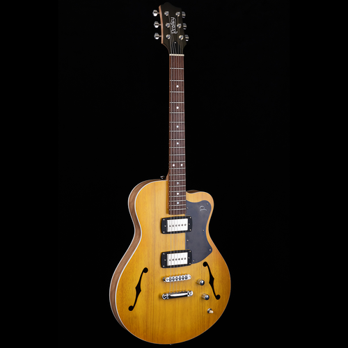 Pratley Electric Semi-Hollow Vintage Yellow Single Cut SD Phat Cat P90 Set PRSH90-TVY