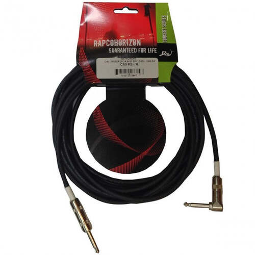 Rapco Horizon PS-3R Instrument Cable 3M 10FT Lead Right Angle Switchcraft Jack - Made in USA