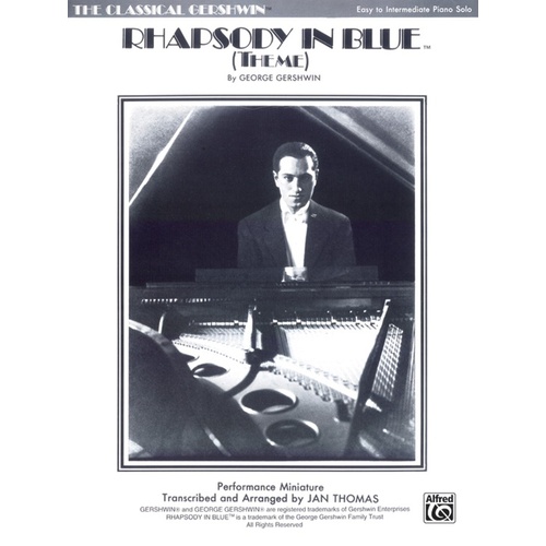 Rhapsody In Blue Theme - Easy/Intermediate Piano