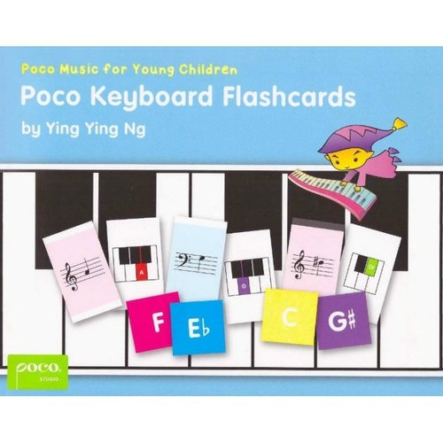 Poco Keyboard Flashcards Set with 84 Cards for Piano Learning and Games