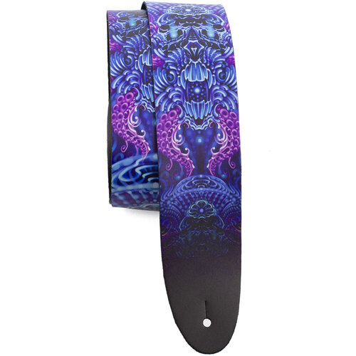 Perris 2.5" Leather Hi-Res "Electric Deep" David Bollt Design Guitar Strap
