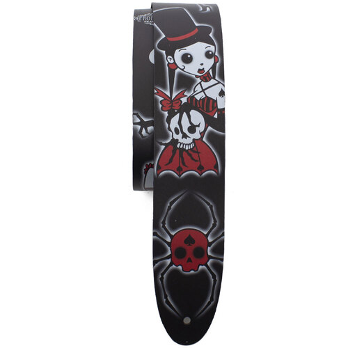 Perris 2.5" Leather Hi-Res "Magic Spades" Guitar Strap by David Bollt - Adjustable 42.5 to 56 inches