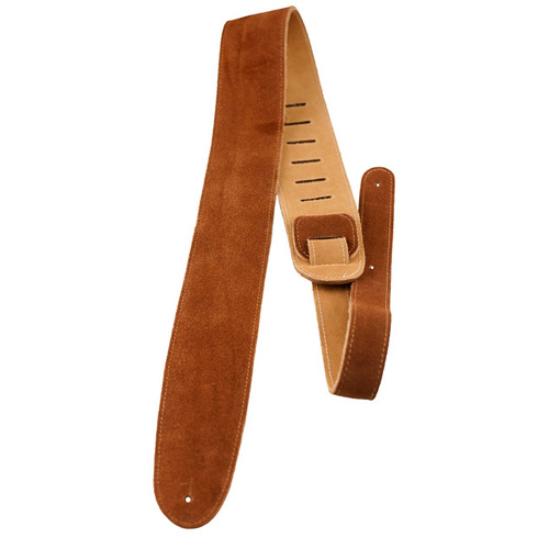 Perris 2.5" Natural Soft Suede Guitar Strap with Premium Backing, Adjustable 44.5" to 53"