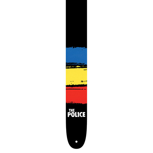 Perris 2.5" Licensed The Police Guitar Strap, Adjustable 44.5"-53", Genuine Leather, High Resolution Imaging, Multi-Color Design