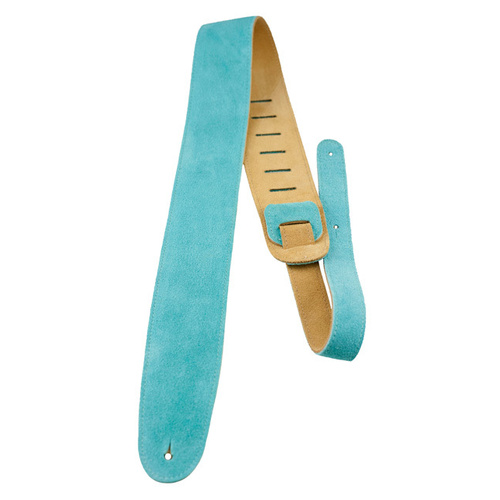 Perris 2.5" Teal Soft Suede Guitar Strap with Premium Backing, Adjustable 44.5" to 53"