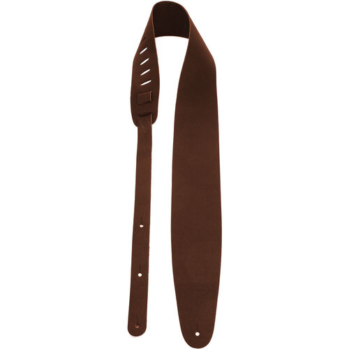 Perris 3.5" Brown Leather Guitar Strap, Adjustable 41" to 56"
