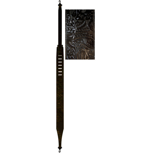 Perris 2.5" Black Leather Textured Banjo Strap