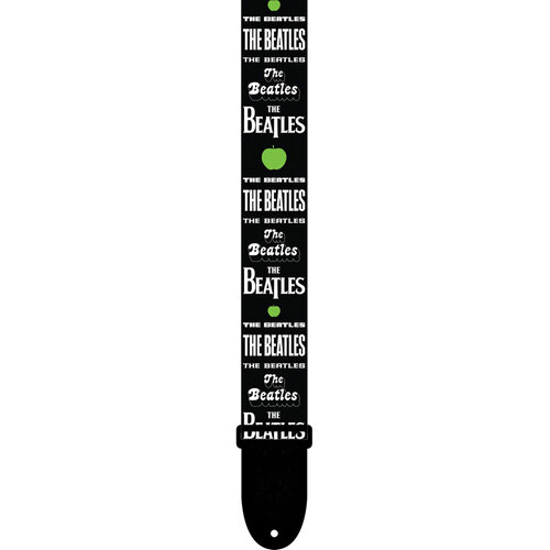 Perris 2" Polyester Beatles Licensed Vegan Guitar Strap with Multiple Logos, Adjustable 39" to 58"