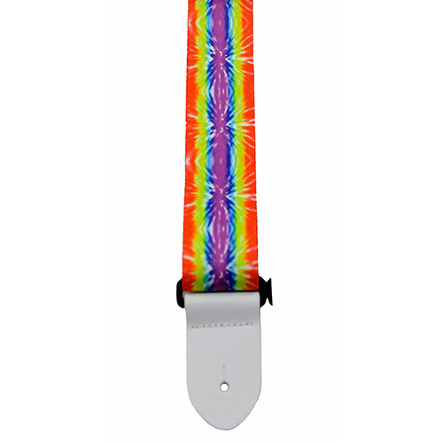 Perris 2" Hippy Collection Psychodelic Guitar Strap with White Leather ends