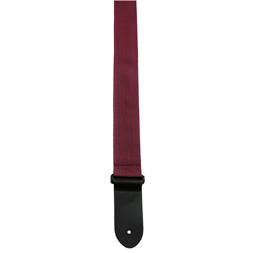 Perris 2" Plum Poly Pro Guitar Strap with Black Leather Ends, Adjustable 39" to 58"
