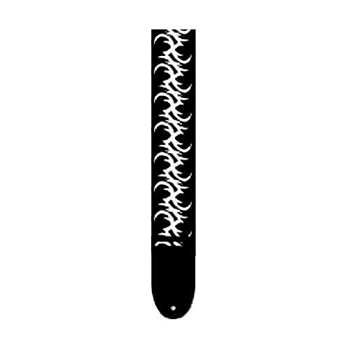 Perris 2" Black & White Barbed Wire Polyester Tattoo Johnny Licensed Guitar Strap