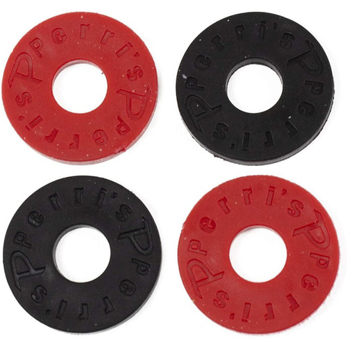 Perri's Black/Red Rubber Strap Locks 4-Pack