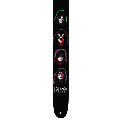 Perris 2.5" Leather KISS Licensed Guitar Strap with High Resolution Imaging