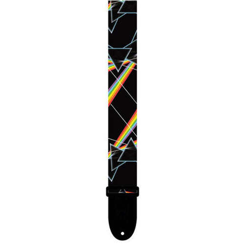 Perris 2" Polyester Pink Floyd Dark Side of the Moon All Over Prisms Guitar Strap, Adjustable 39" to 58"