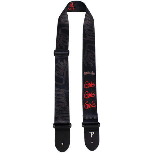 Perris 2" Polyester Motley Crue Girls, Girls, Girls Licensed Guitar Strap, Adjustable 39" to 58"