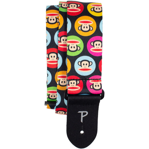 Perris 2" Polyester Paul Frank Multi Colour Dots Julius Licensed Guitar Strap, Adjustable 39" to 58"
