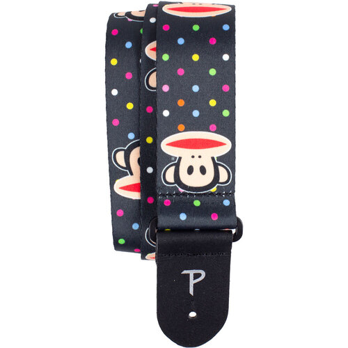 Perris 2" Polyester Paul Frank Multi Colour Mini Dots Julius Licensed Guitar Strap, Adjustable 39" to 58"